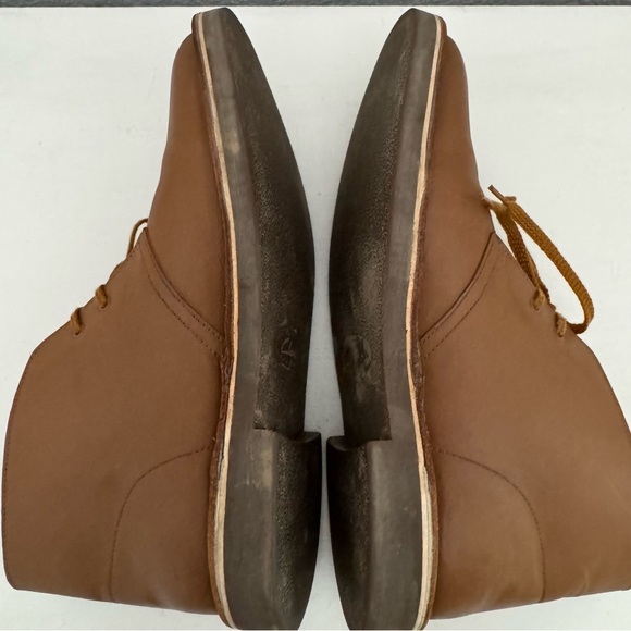 Clarks Bushacre Chukka Boots Brown Leather Comfort Shoes Men's Size 10 - Picture 7 of 12